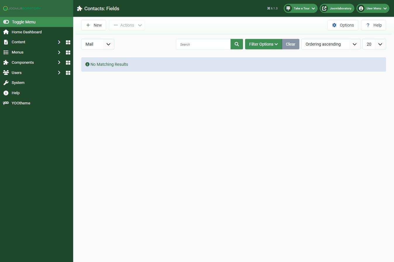 Add Contact Mail Custom Field Page